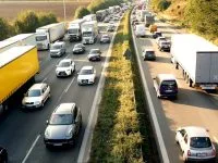 Descomunal atasco en la A-2 por la compra de chorradas en el Amazon Prime Day